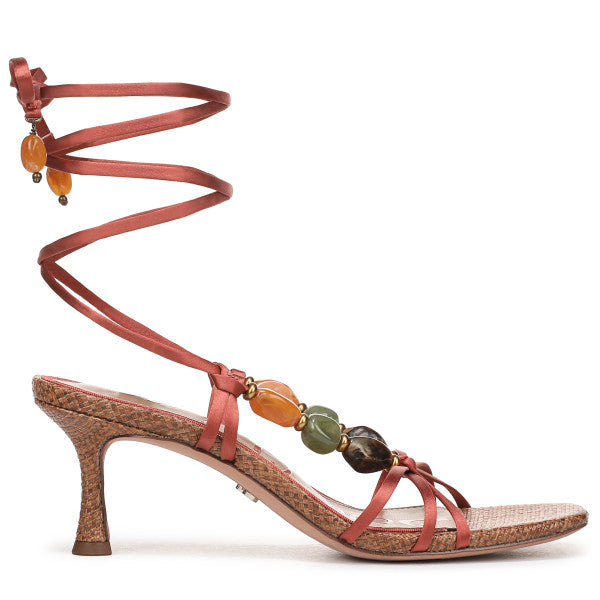 Paloma Kitten Heel Wrap Sandal
