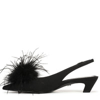 Finch Feather Slingback Pump