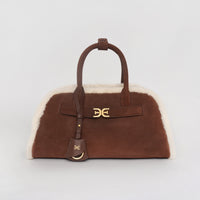Gaia Shearling Trim Bag