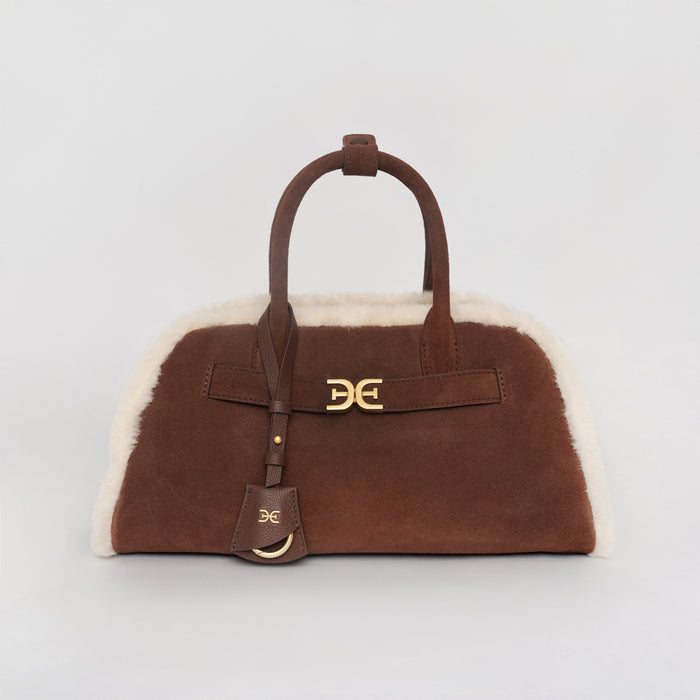 Gaia Shearling Trim Bag