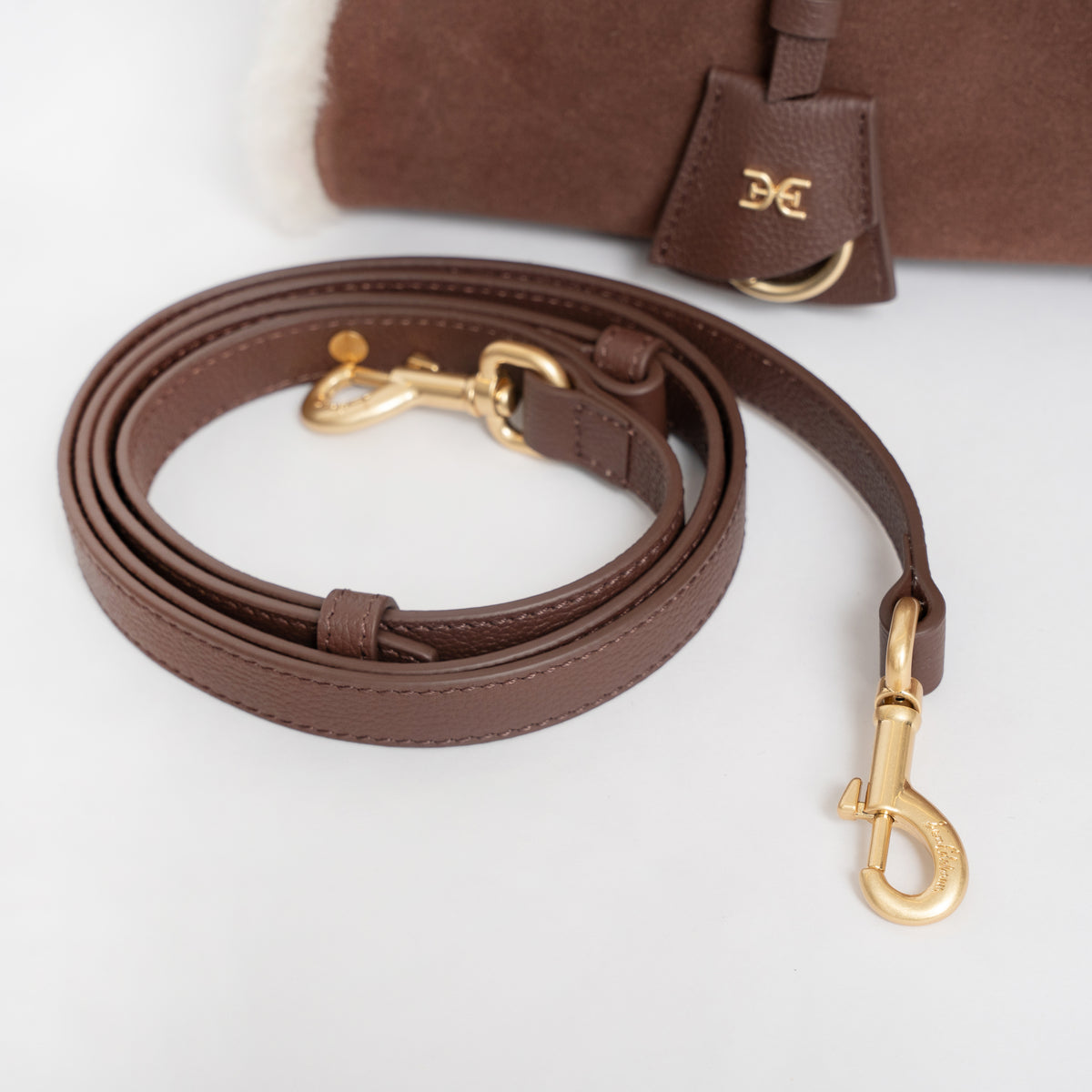 Gaia Shearling Trim Bag