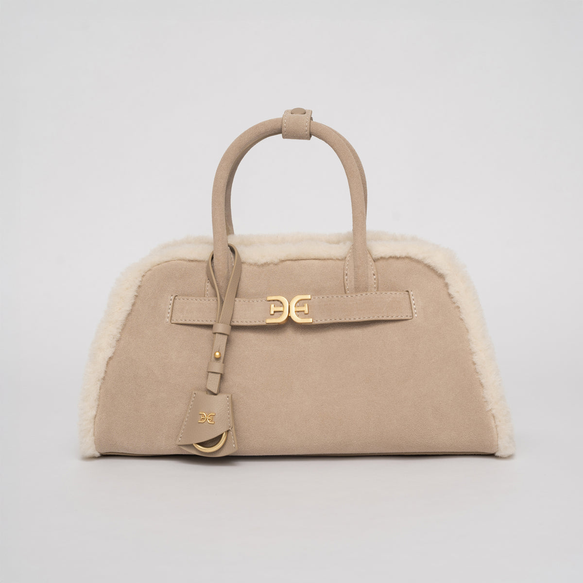 Gaia Shearling Trim Bag