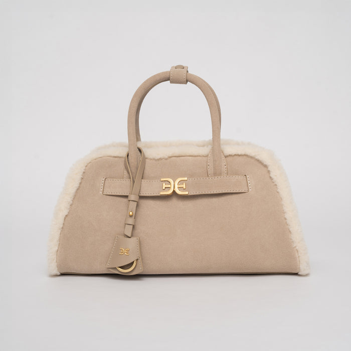 Gaia Shearling Trim Bag