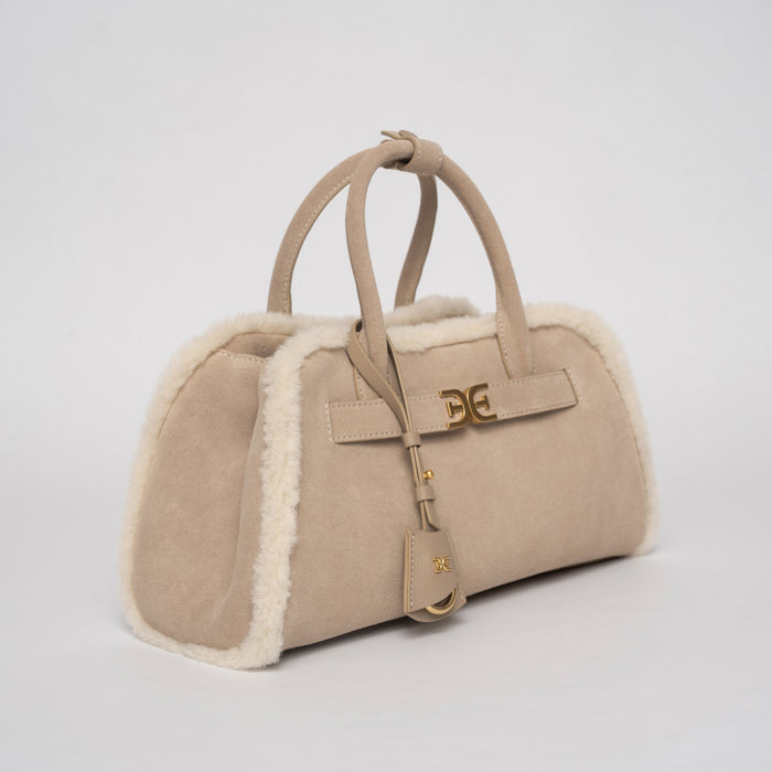 Gaia Shearling Trim Bag