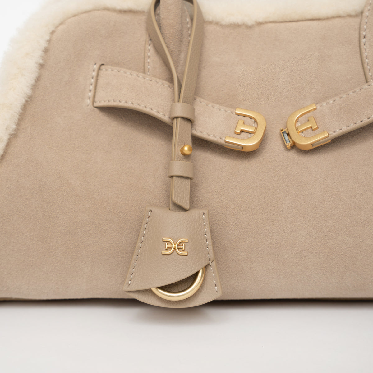 Gaia Shearling Trim Bag