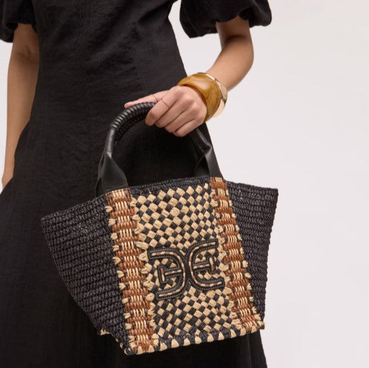 MARLEY RAFFIA COLLAPSIBLE SMALL TOTE