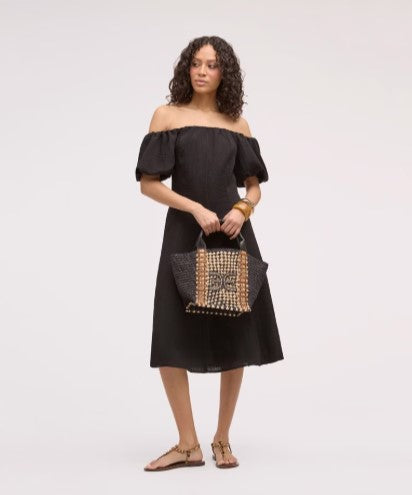 MARLEY RAFFIA COLLAPSIBLE SMALL TOTE