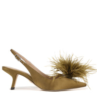 BIANKA FEATHER SLINGBACK PUMP