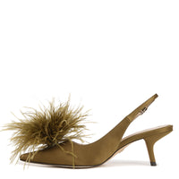 BIANKA FEATHER SLINGBACK PUMP