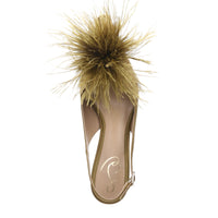BIANKA FEATHER SLINGBACK PUMP