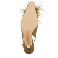 BIANKA FEATHER SLINGBACK PUMP