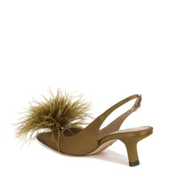BIANKA FEATHER SLINGBACK PUMP