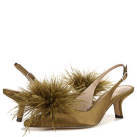 BIANKA FEATHER SLINGBACK PUMP