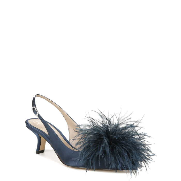 BIANKA FEATHER SLINGBACK PUMP