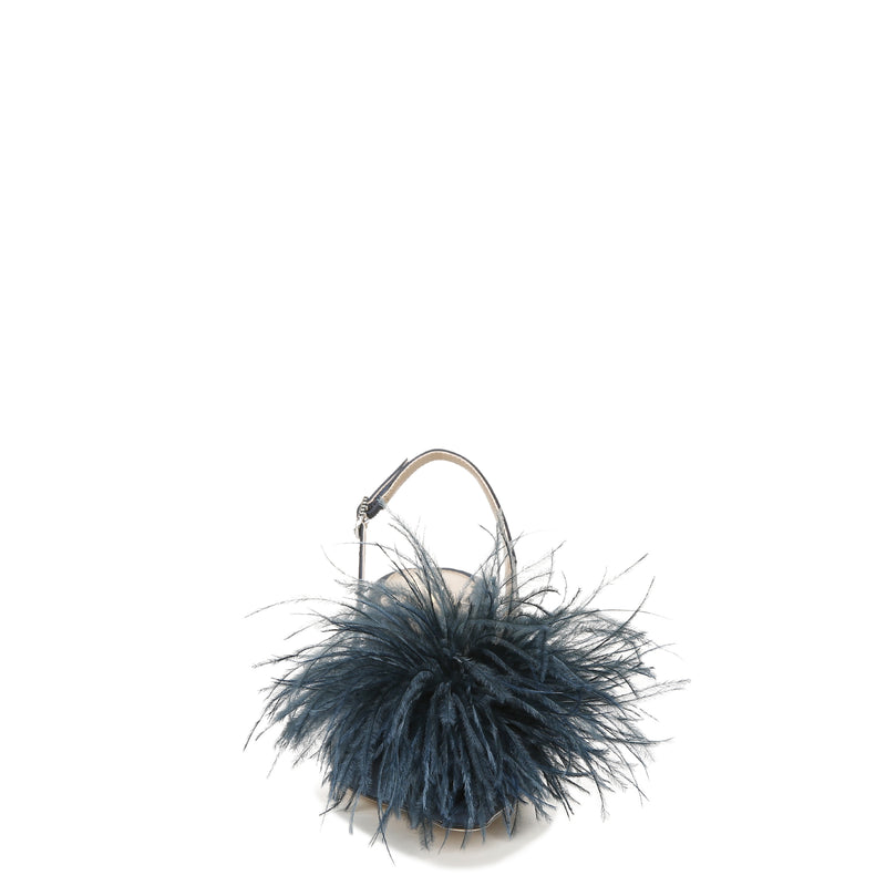 BIANKA FEATHER SLINGBACK PUMP