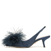 BIANKA FEATHER SLINGBACK PUMP