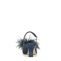 BIANKA FEATHER SLINGBACK PUMP