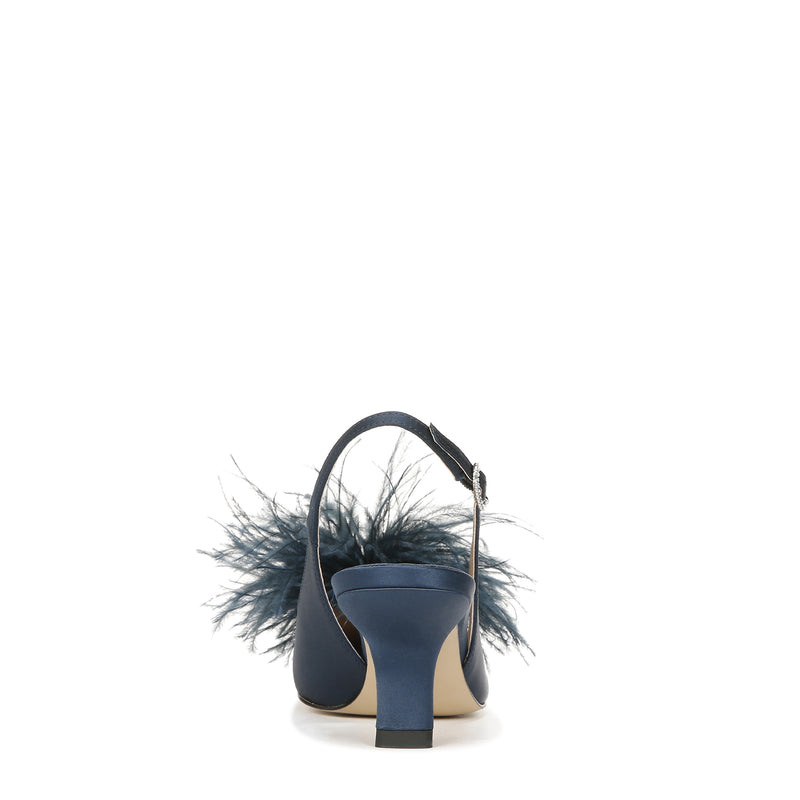 BIANKA FEATHER SLINGBACK PUMP