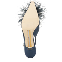 BIANKA FEATHER SLINGBACK PUMP