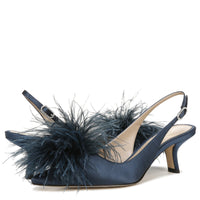 BIANKA FEATHER SLINGBACK PUMP