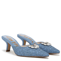 BRIT ORCHID KITTEN HEEL MULE