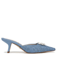BRIT ORCHID KITTEN HEEL MULE
