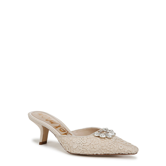 BRIT ORCHID KITTEN HEEL MULE