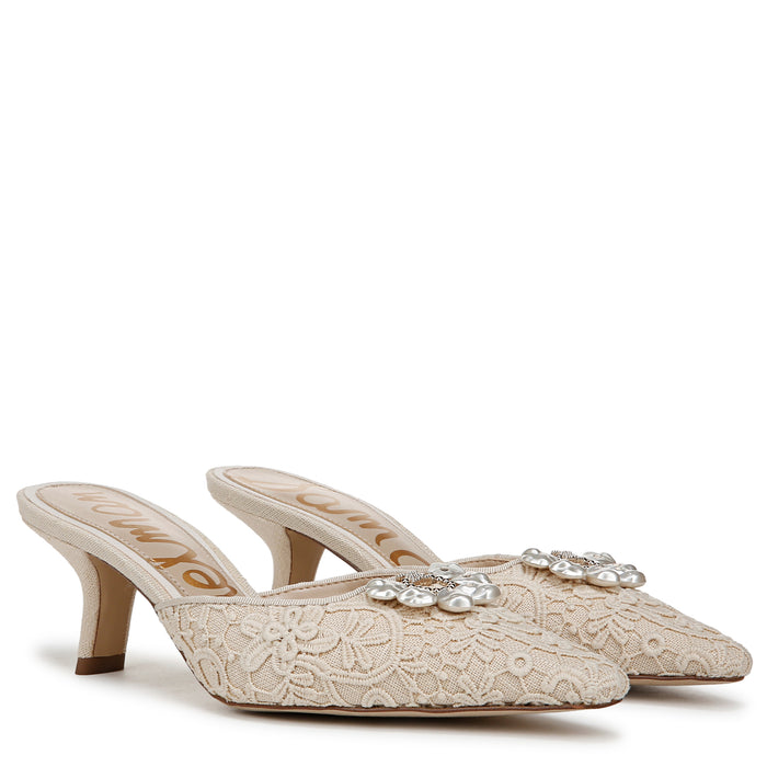 BRIT ORCHID KITTEN HEEL MULE