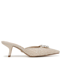 BRIT ORCHID KITTEN HEEL MULE