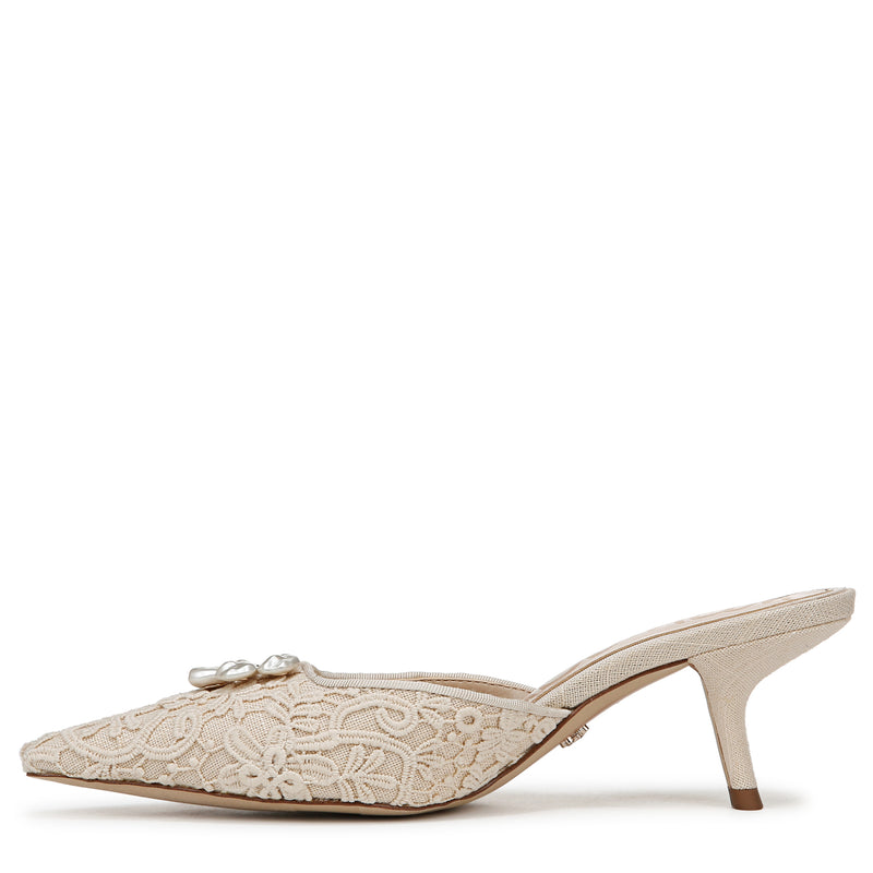 BRIT ORCHID KITTEN HEEL MULE