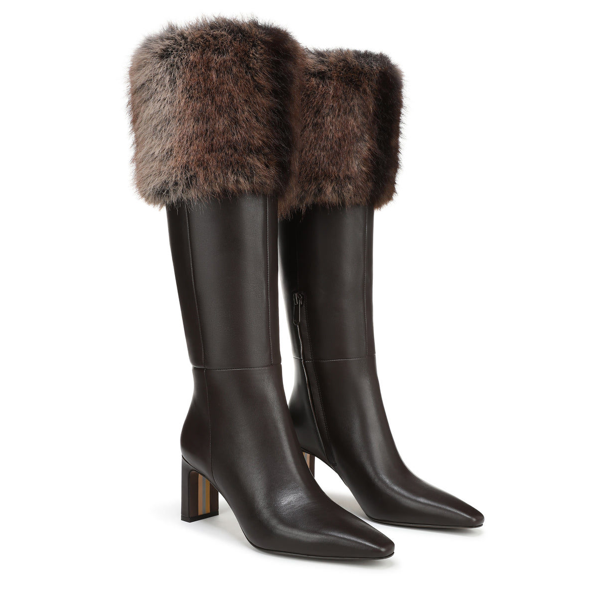 SYLVIA COZY FUR CUFF KNEE HIGH BOOT