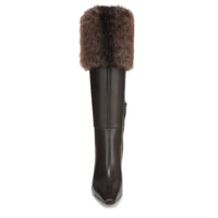 SYLVIA COZY FUR CUFF KNEE HIGH BOOT