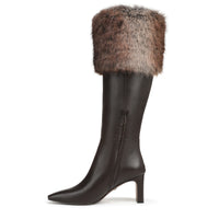 SYLVIA COZY FUR CUFF KNEE HIGH BOOT