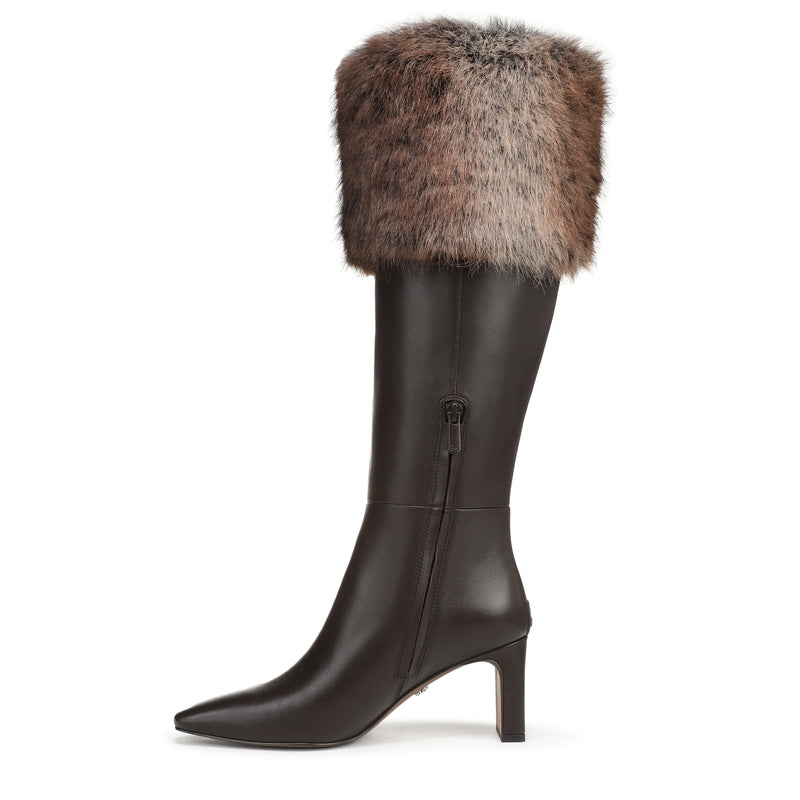 SYLVIA COZY FUR CUFF KNEE HIGH BOOT