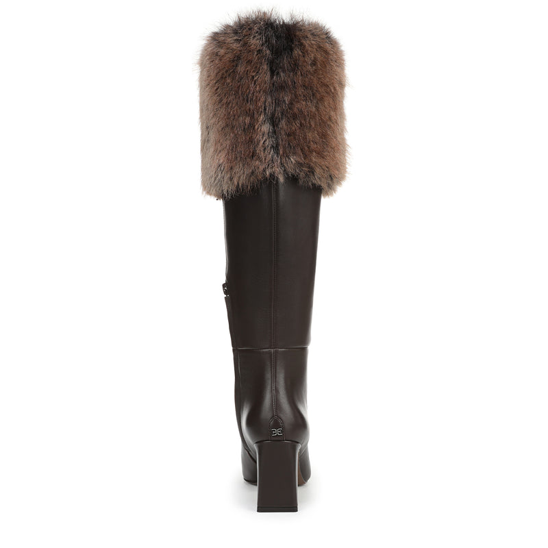 SYLVIA COZY FUR CUFF KNEE HIGH BOOT