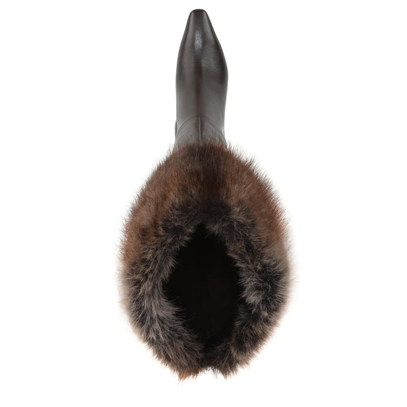 SYLVIA COZY FUR CUFF KNEE HIGH BOOT