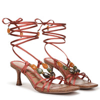 Paloma Kitten Heel Wrap Sandal