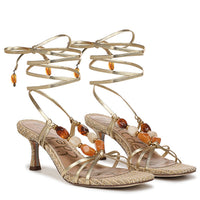 Paloma Kitten Heel Wrap Sandal