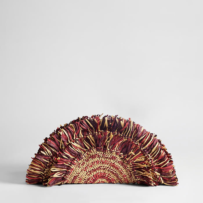 Lily Raffia Fringe Clutch